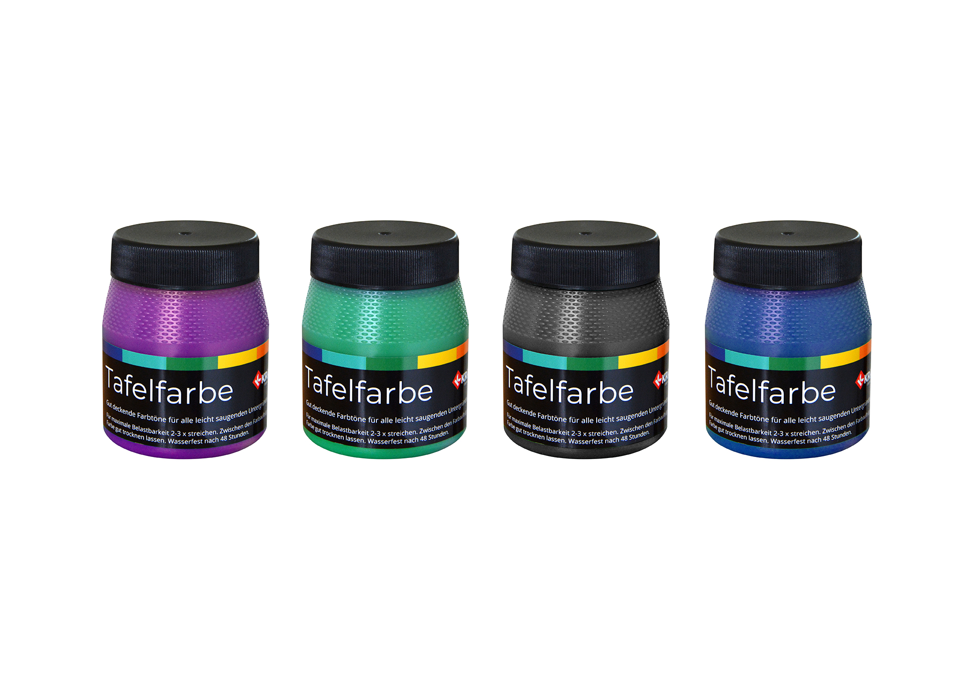 Tafelfarbe, je 250ml, 4 Farben Set