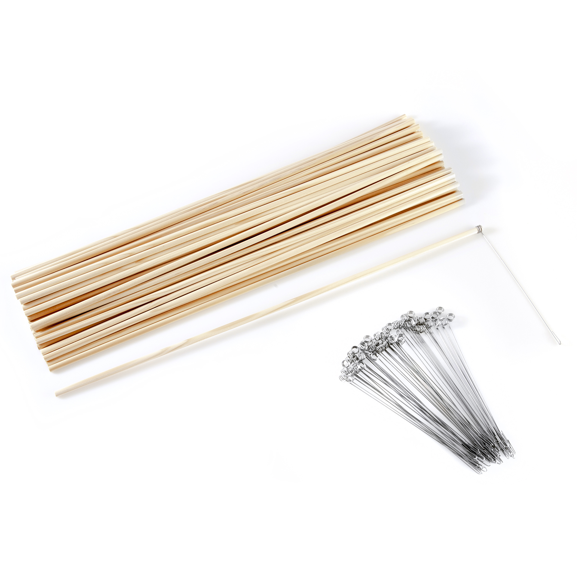 Laternenstab aus Kiefernholz, 60cm, 50er Set