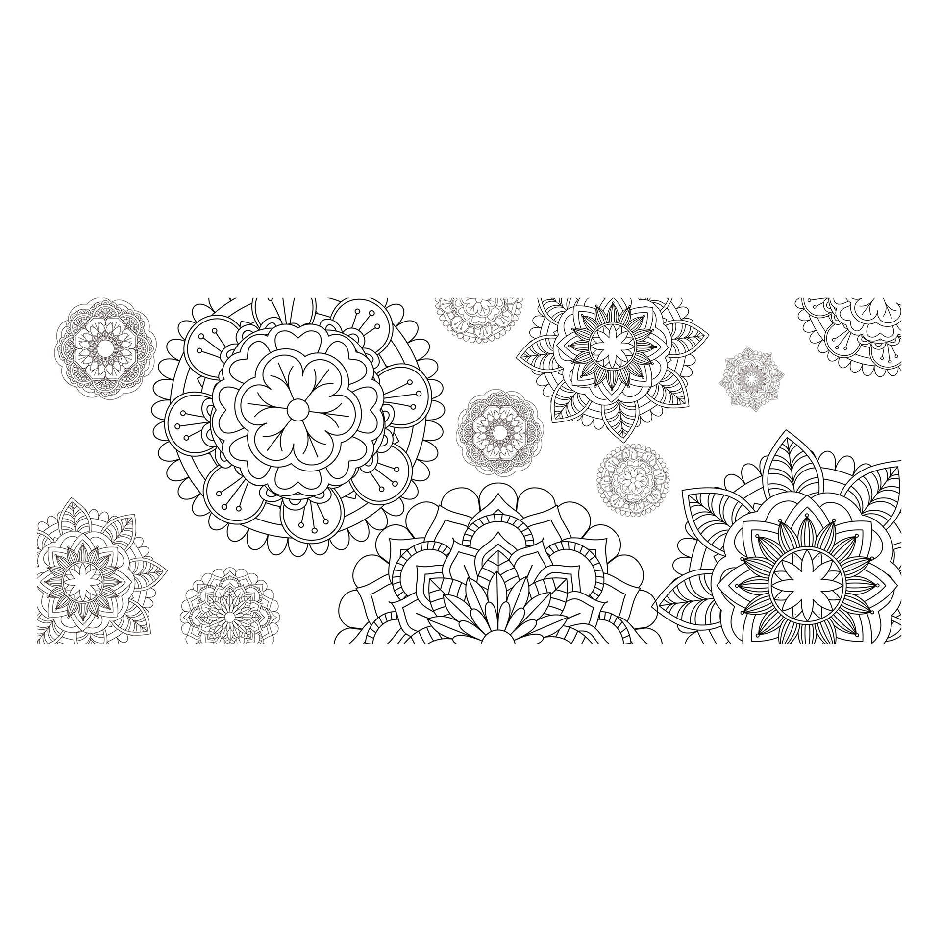 Laternenzuschnitt für D15,3cm, Mandalas, 25 Stück