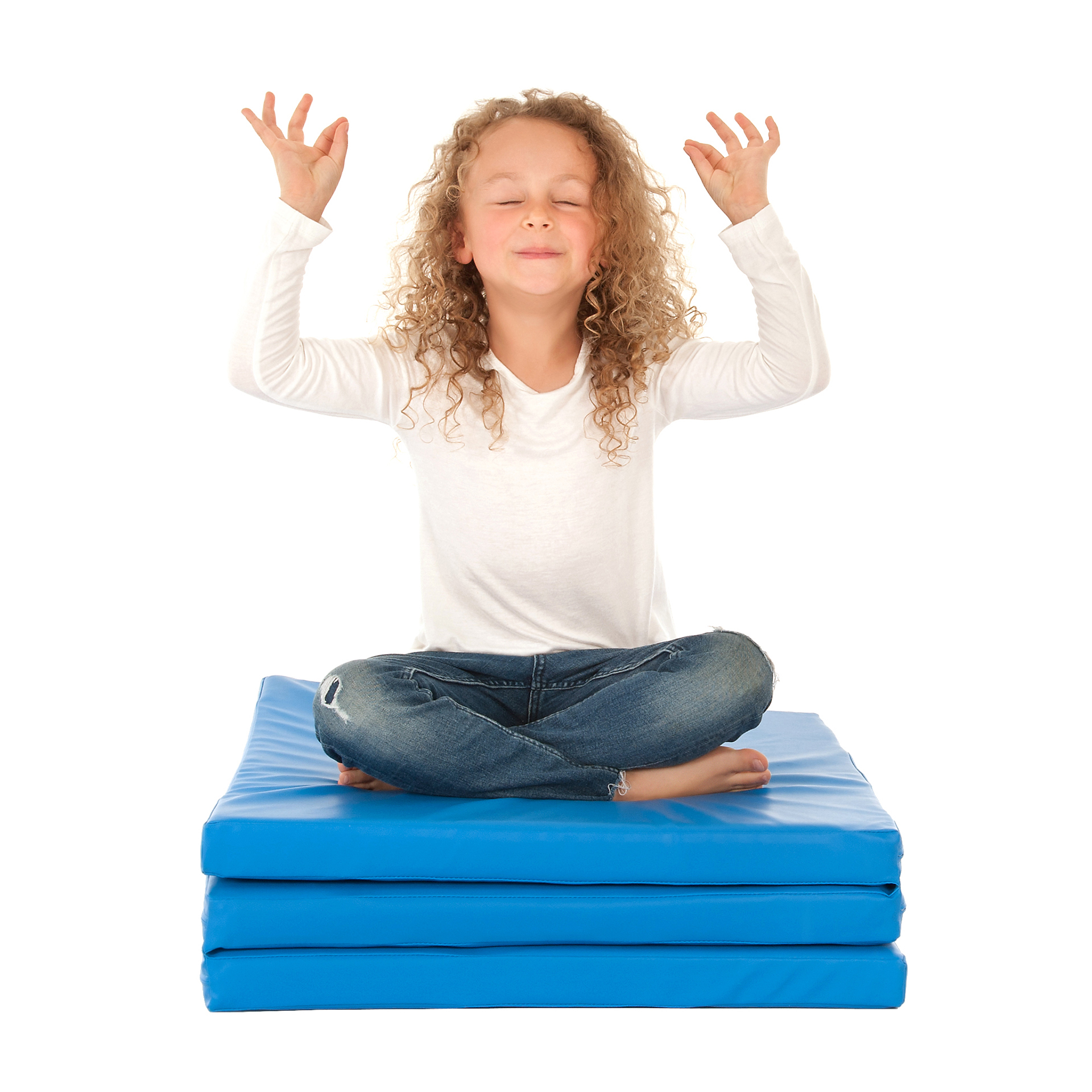 Yogamatte, klappbar, 160x60x5cm, blau