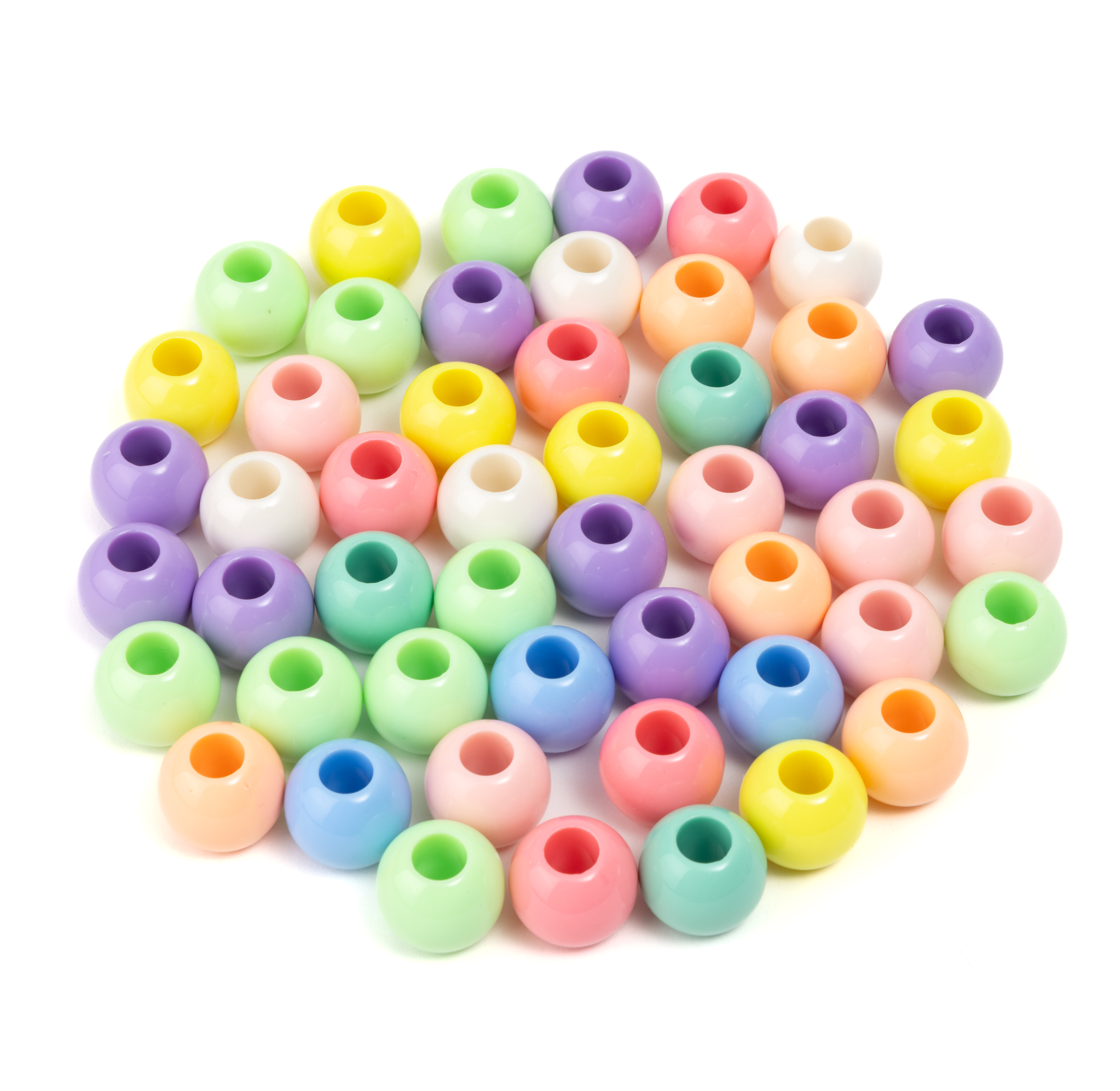 Fädelperlen, Pastellfarben, 50er Set