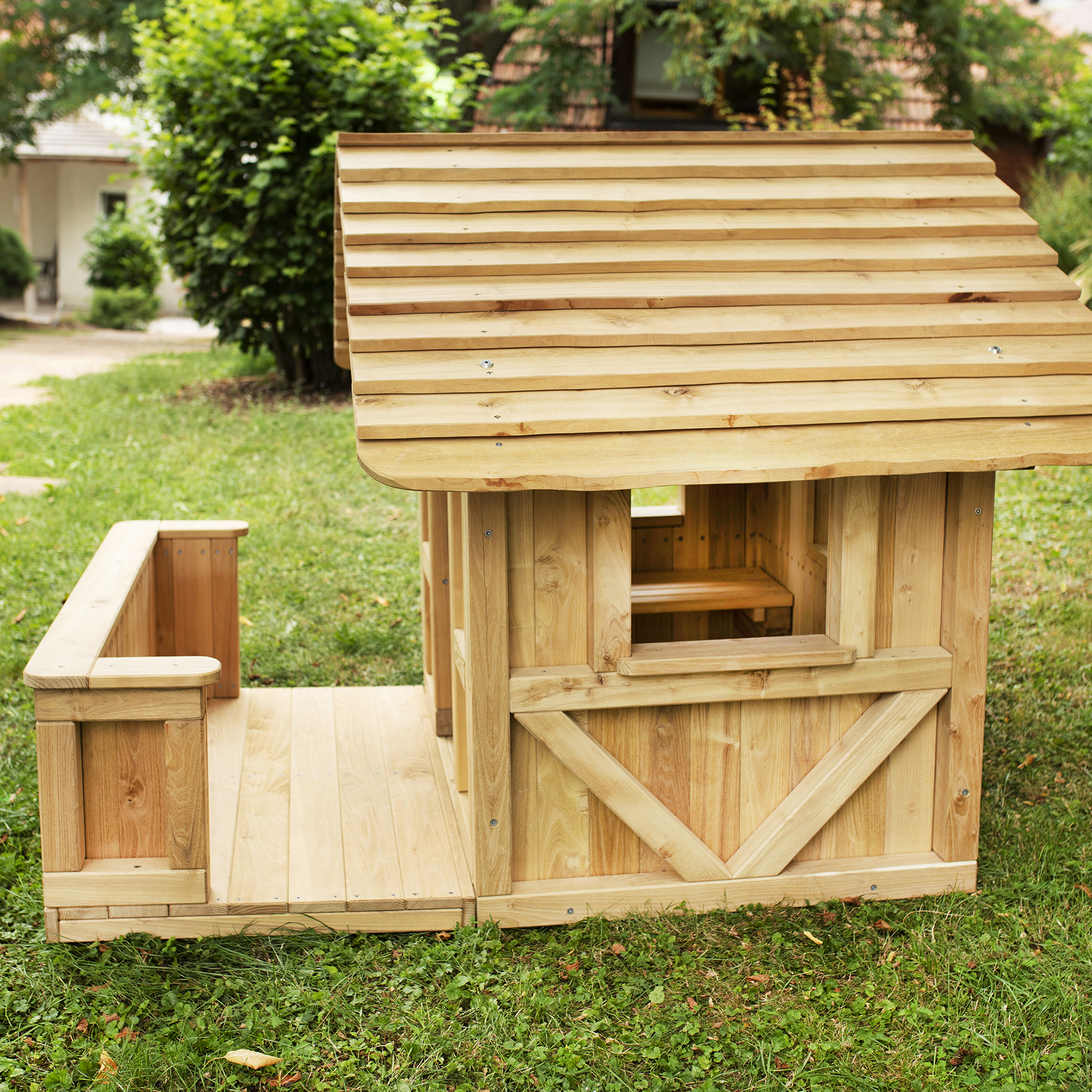 Spielhaus mit Terrasse für den Garten, Holz
