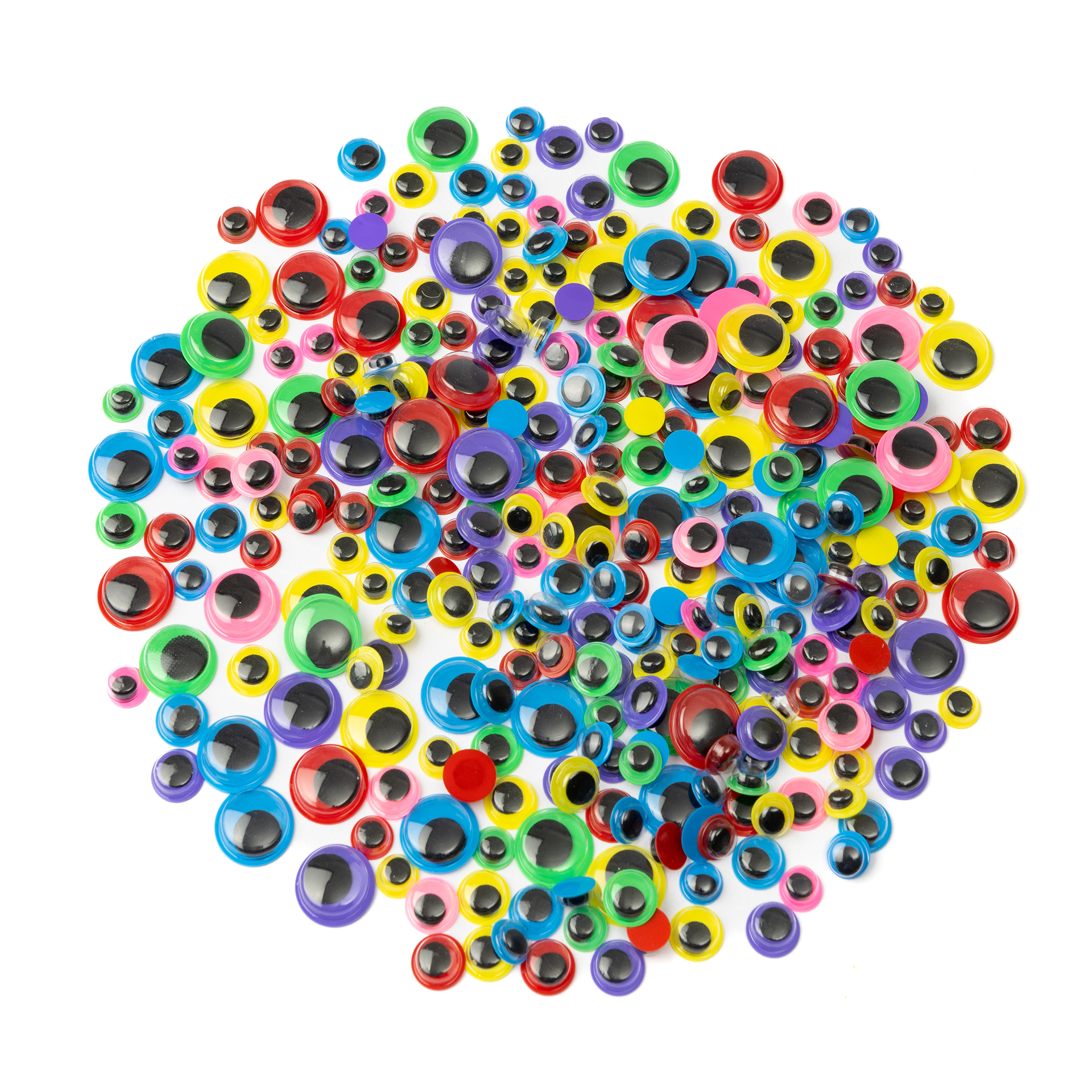 Wackelaugen M, 6 Farben, 3 Größen, 300 Stück