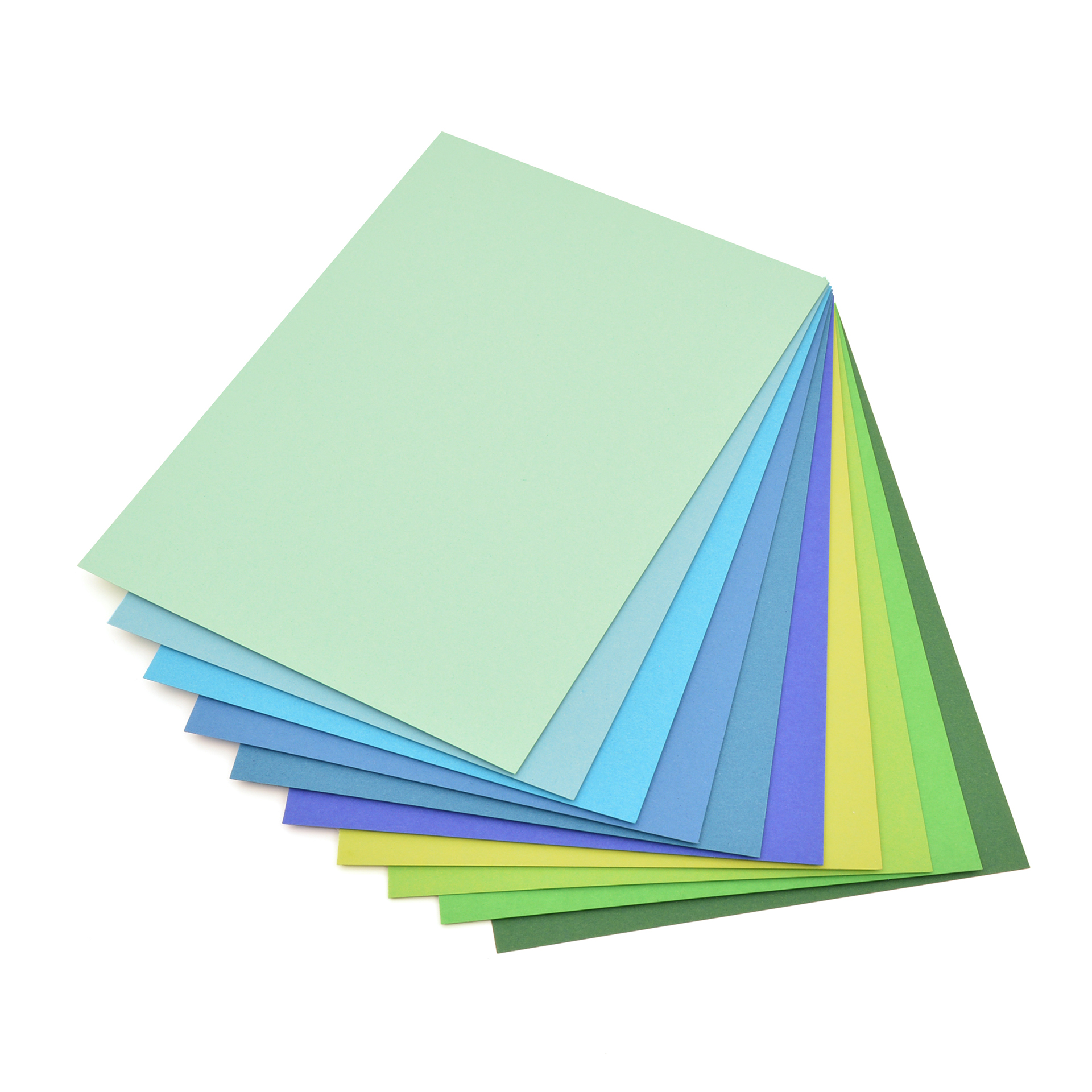 K300 g/m², A4, 40 Blatt, Blau-/Grüntöne