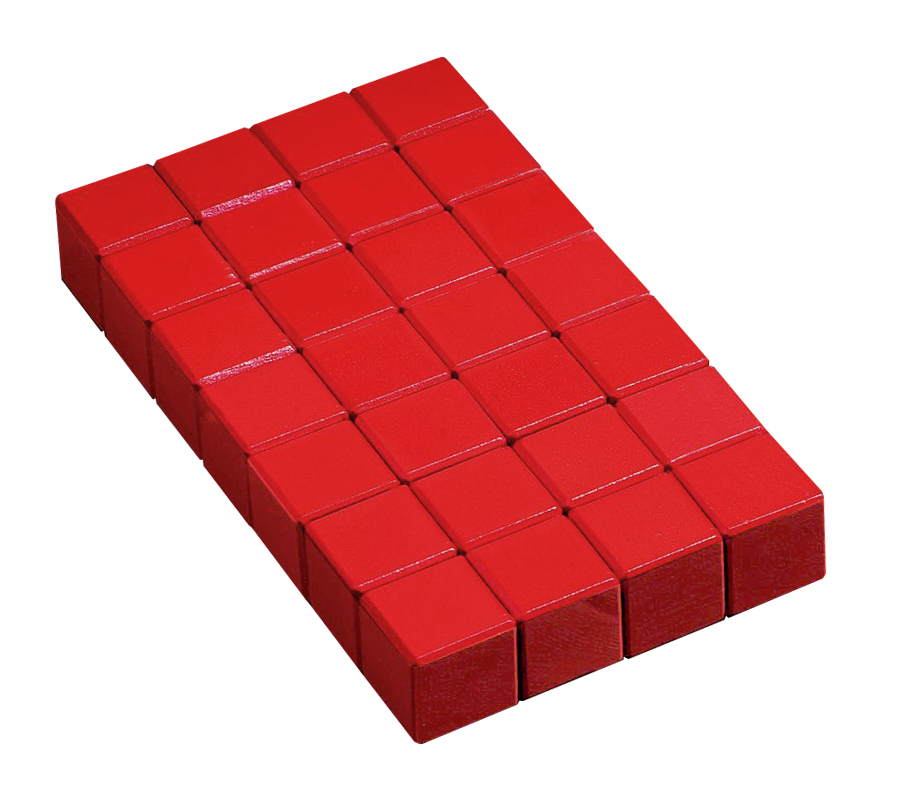 Holzwürfel 28er 3x3x3cm rot