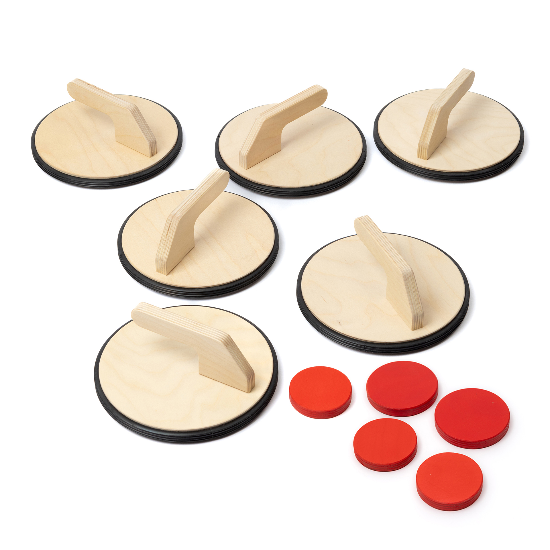 Curling Groß, 6er Set & 5 Pucks