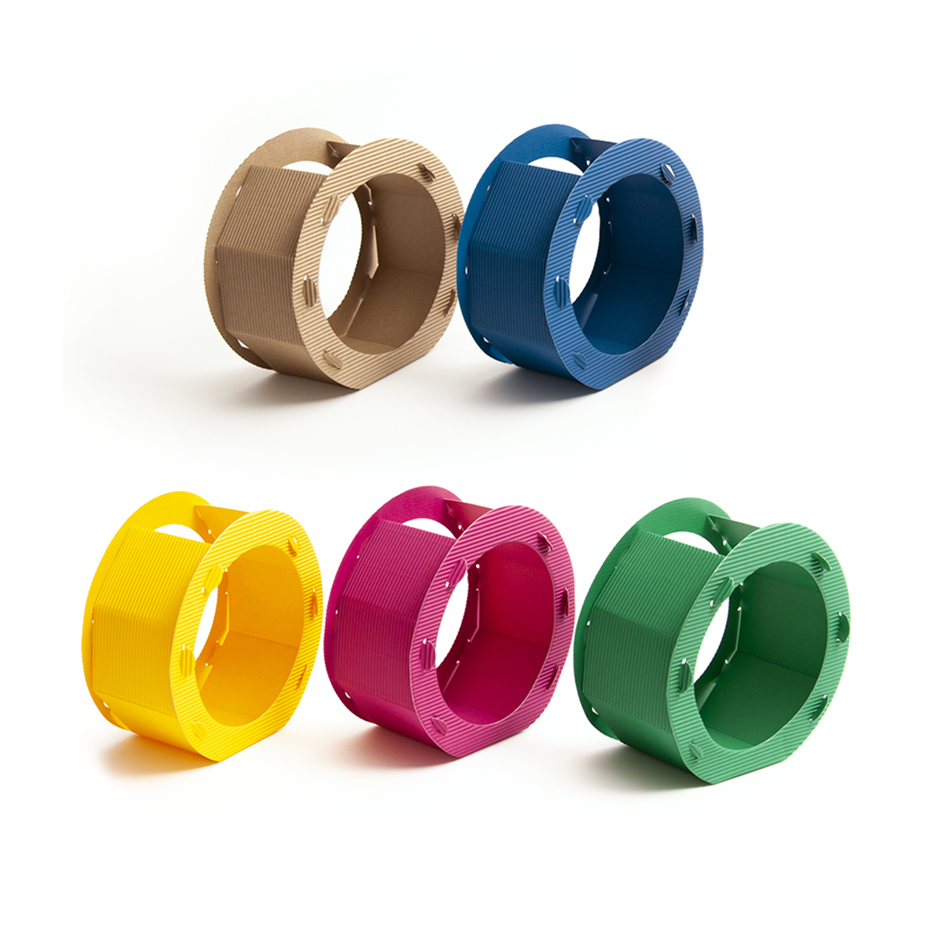 Laternenpackung E-Wellpappe, 5-Farben-Set