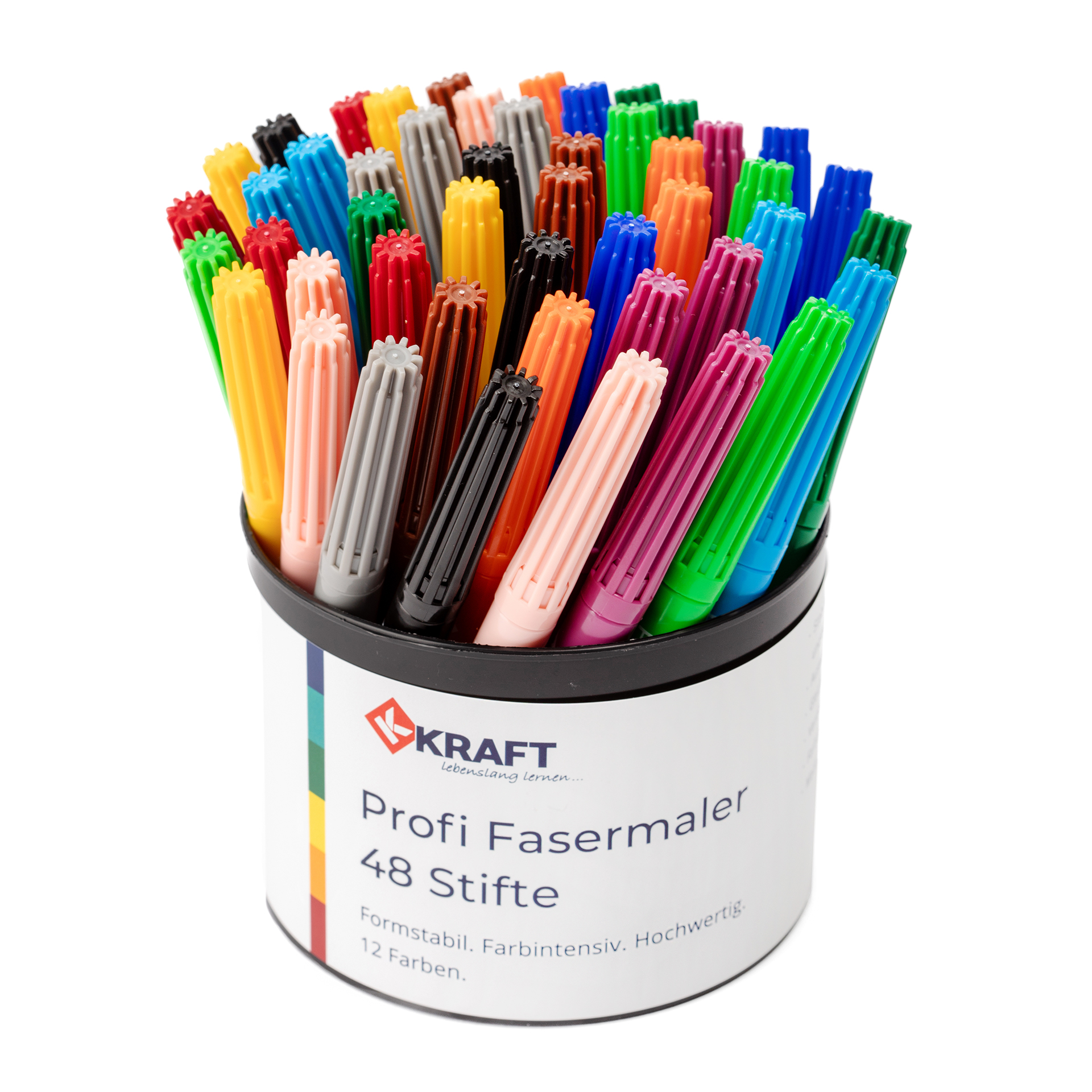 Profi Fasermaler, 12-Farben-Set