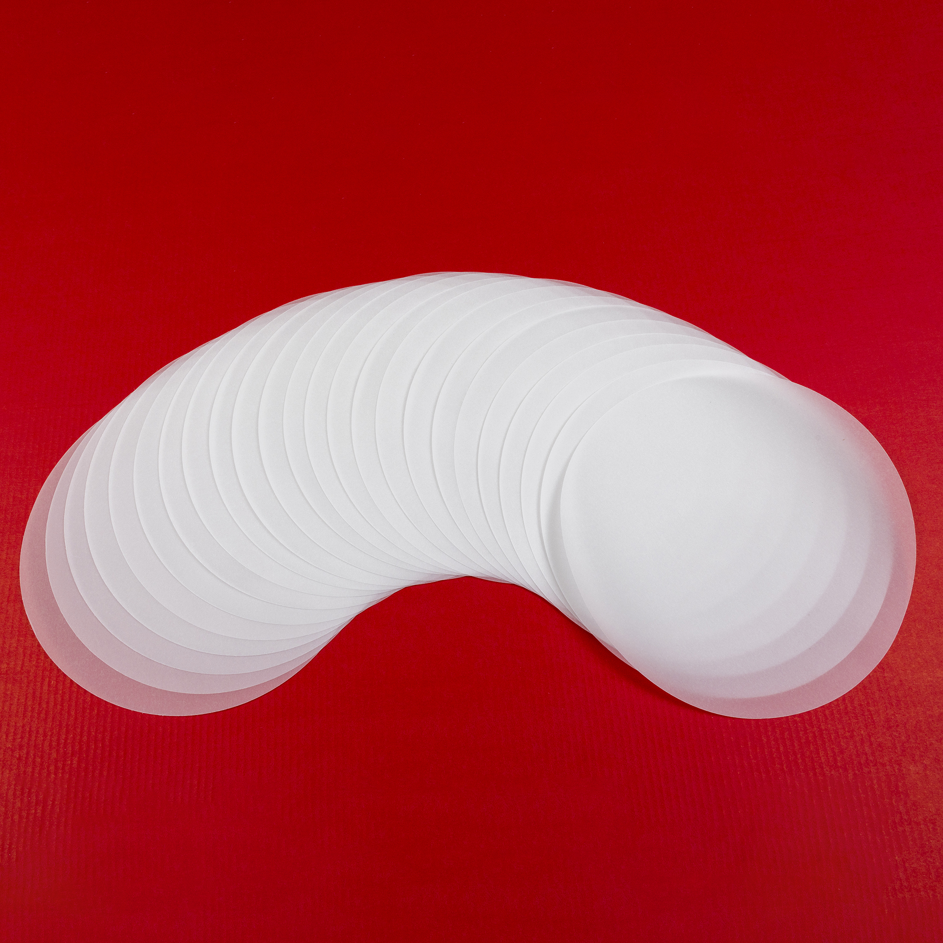 Kreise Transparentpapier D17,5cm, weiß/natur, 24 Stück