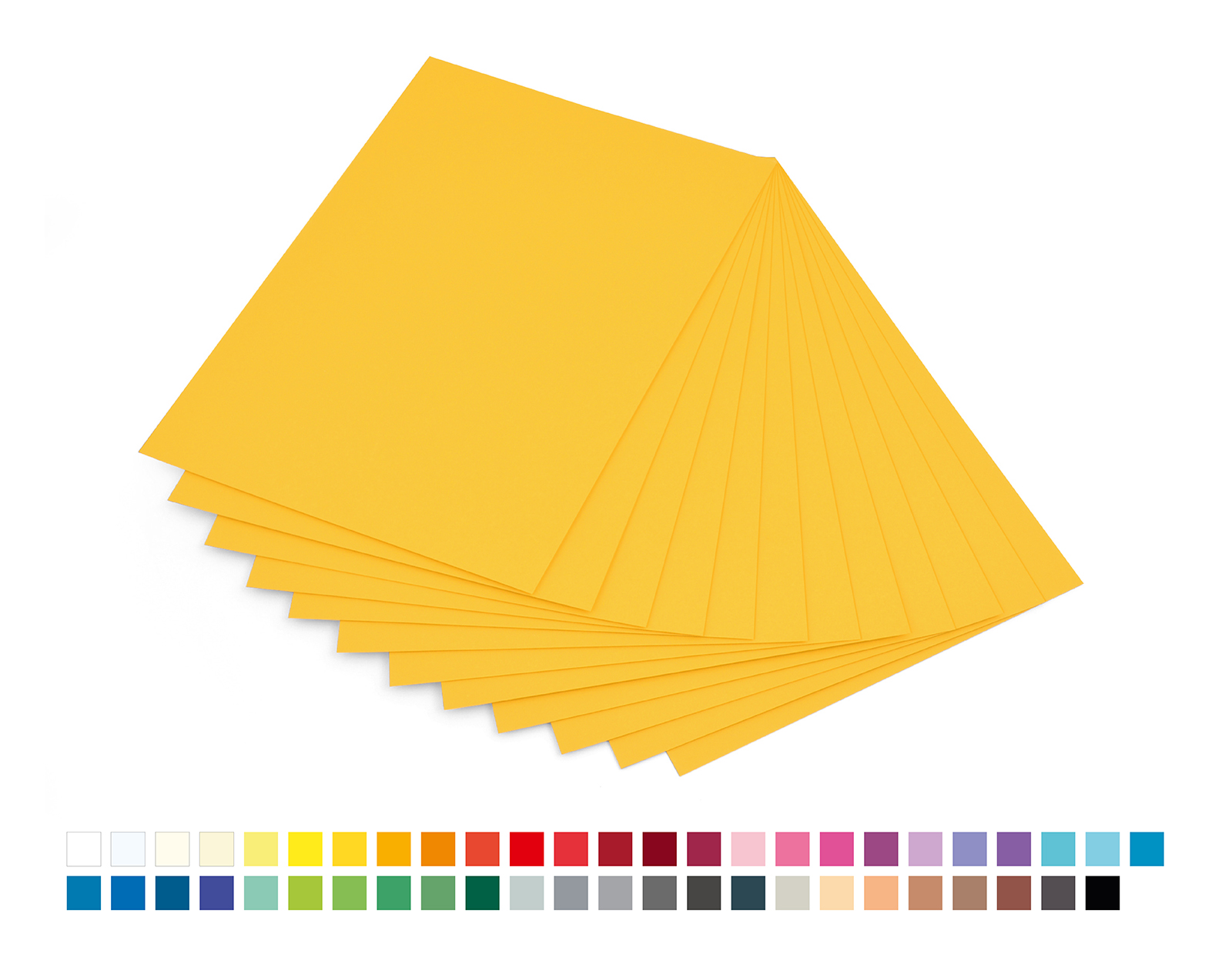 P130 g/m², 50x70cm, 12 Bogen, maisgelb