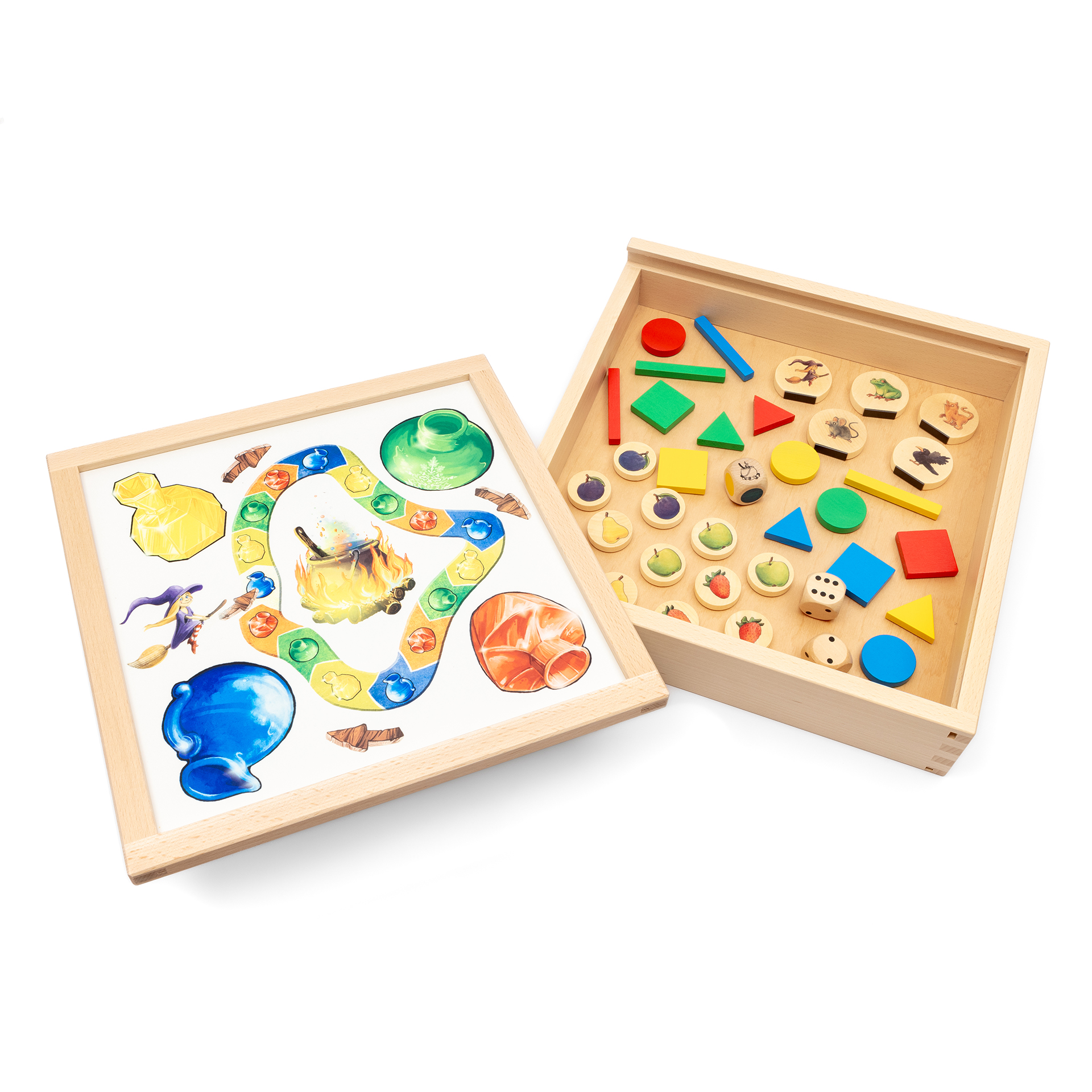 Hexe Xenia & Legefix, 2in1, in Holzbox