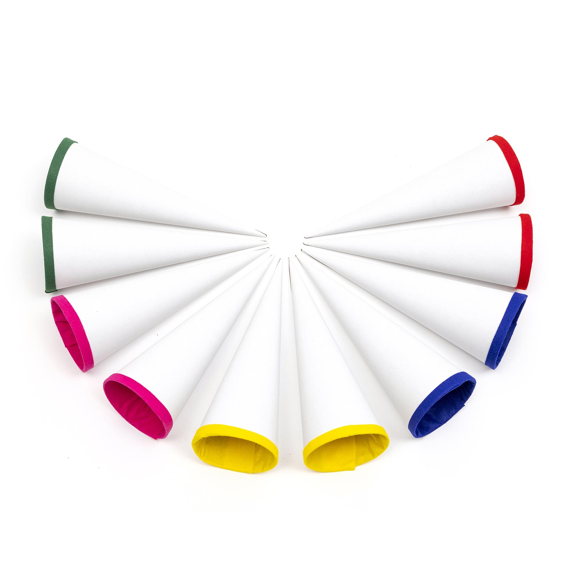 Schultüten 35cm, mit Verschluss, 10er Set, weiß