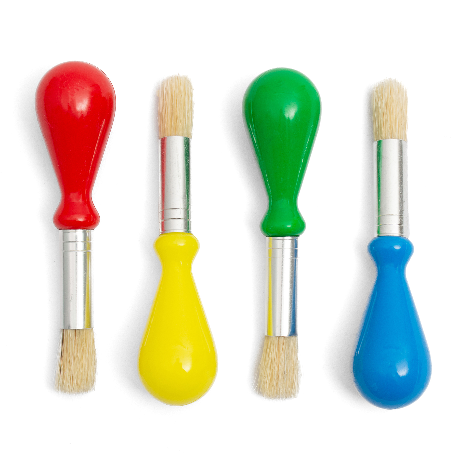 Kugelgriffpinsel, 4 Farben-Set