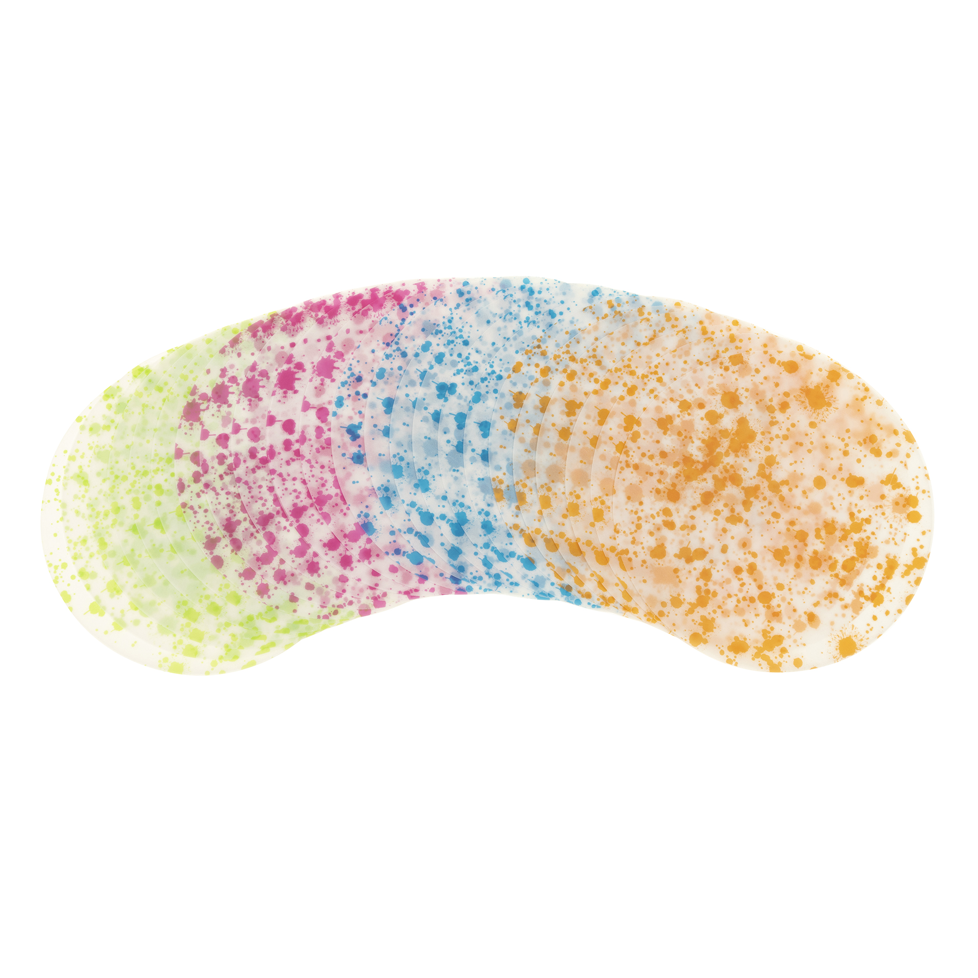 Kreise Transparentpapier D17,5cm, Farbtupfer, 24 Stück,