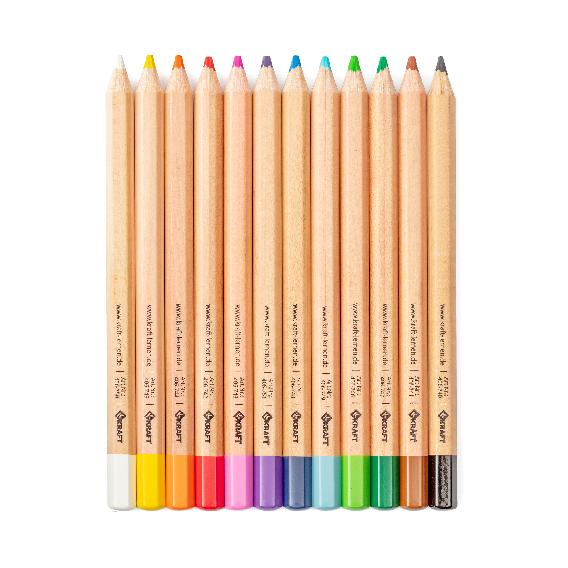 Dicke Buntstifte Sechskant, 12er Set, 12 Farben, inkl. Köcher
