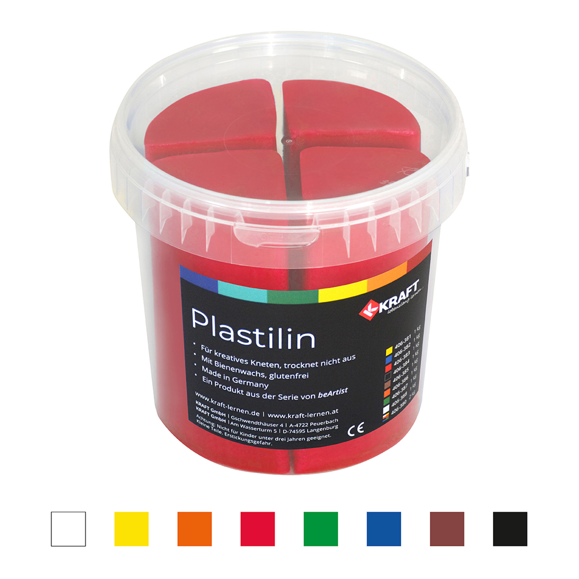 Plastilin Knete 1000g, rot
