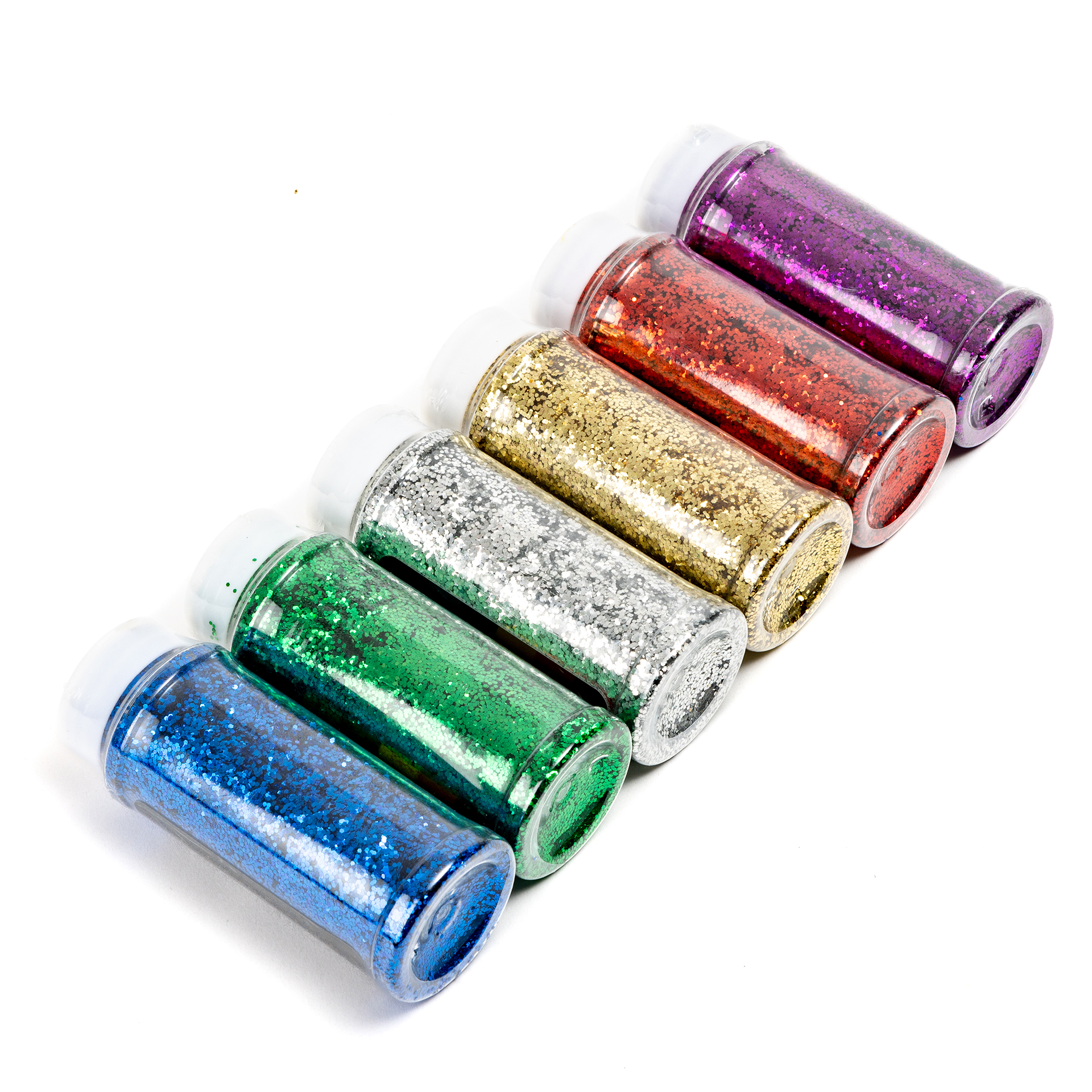 Glitzer, 6 Farben-Set