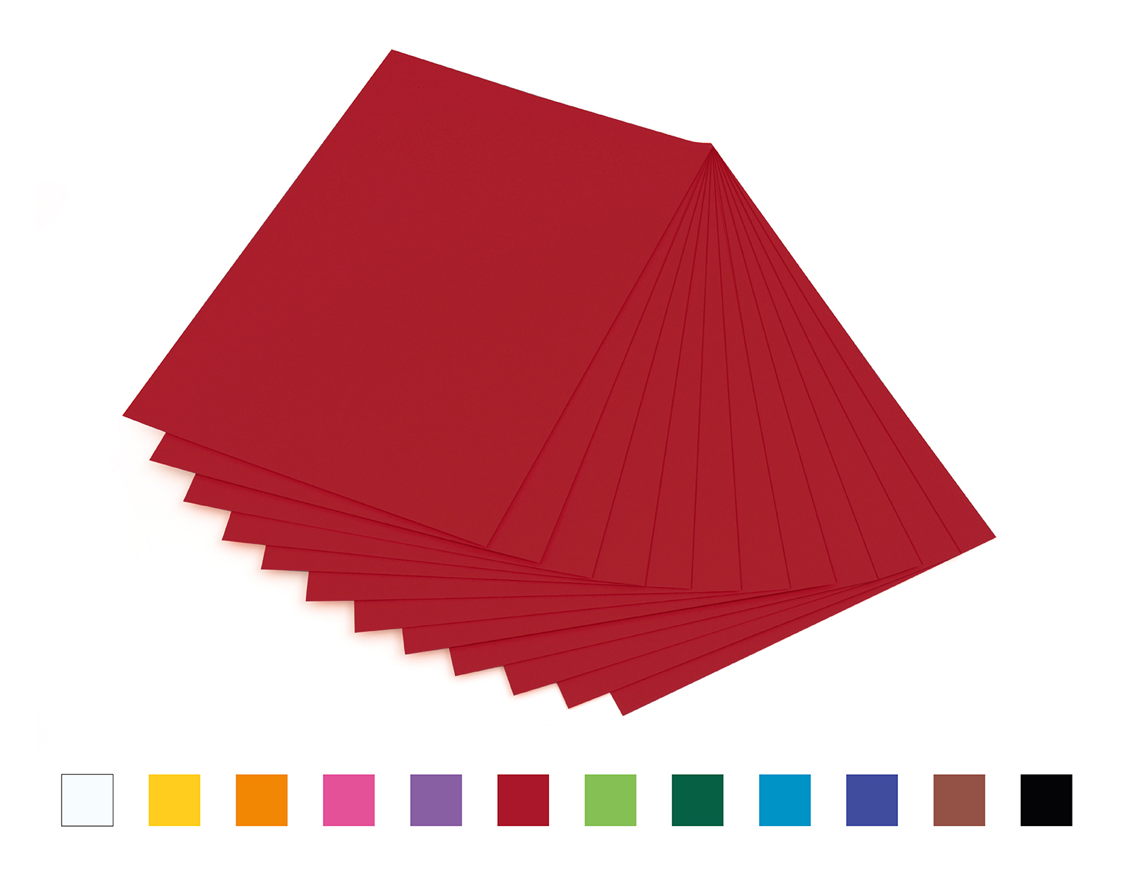K170 g/m², 50x70cm, 12 Bogen, ming-rot