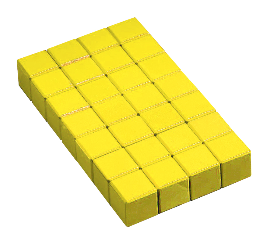 Holzwürfel 28er 3x3x3cm gelb