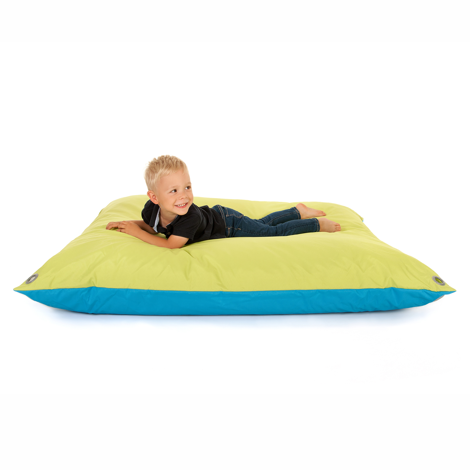 Sitzsack XL, Riesensitzkissen, blau/grün