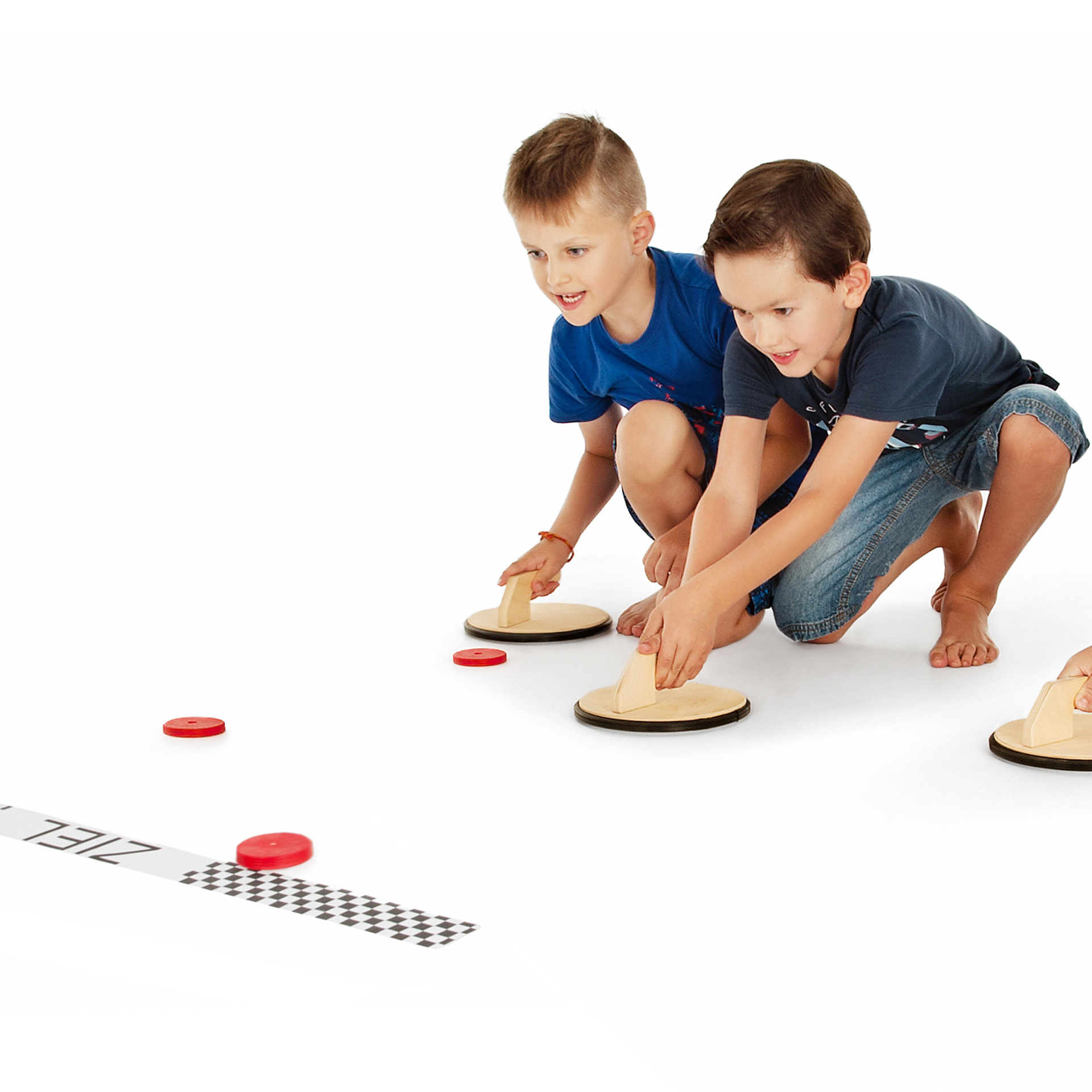 Curling Groß, 6er Set & 5 Pucks