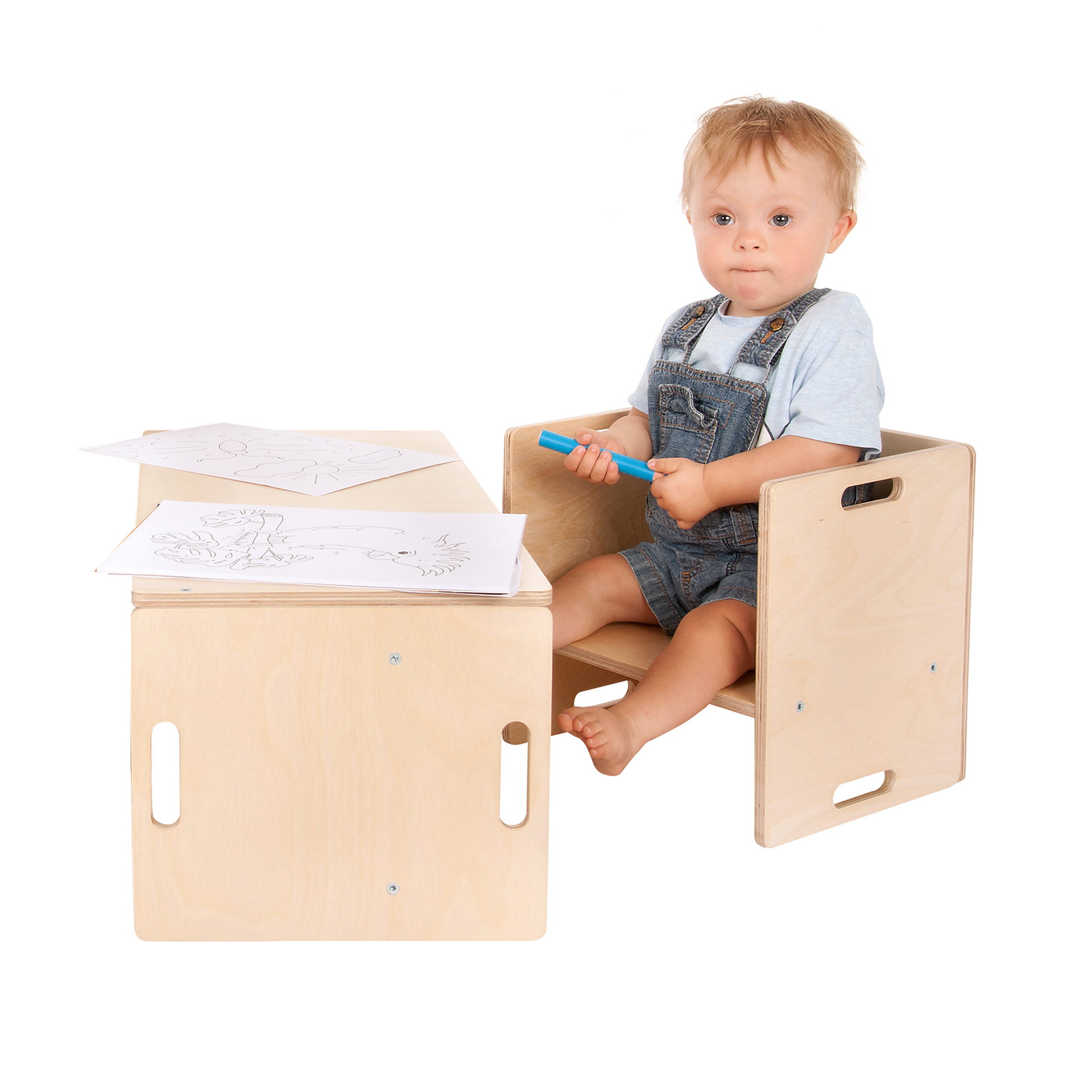 Wendehocker aus Holz, Krippe