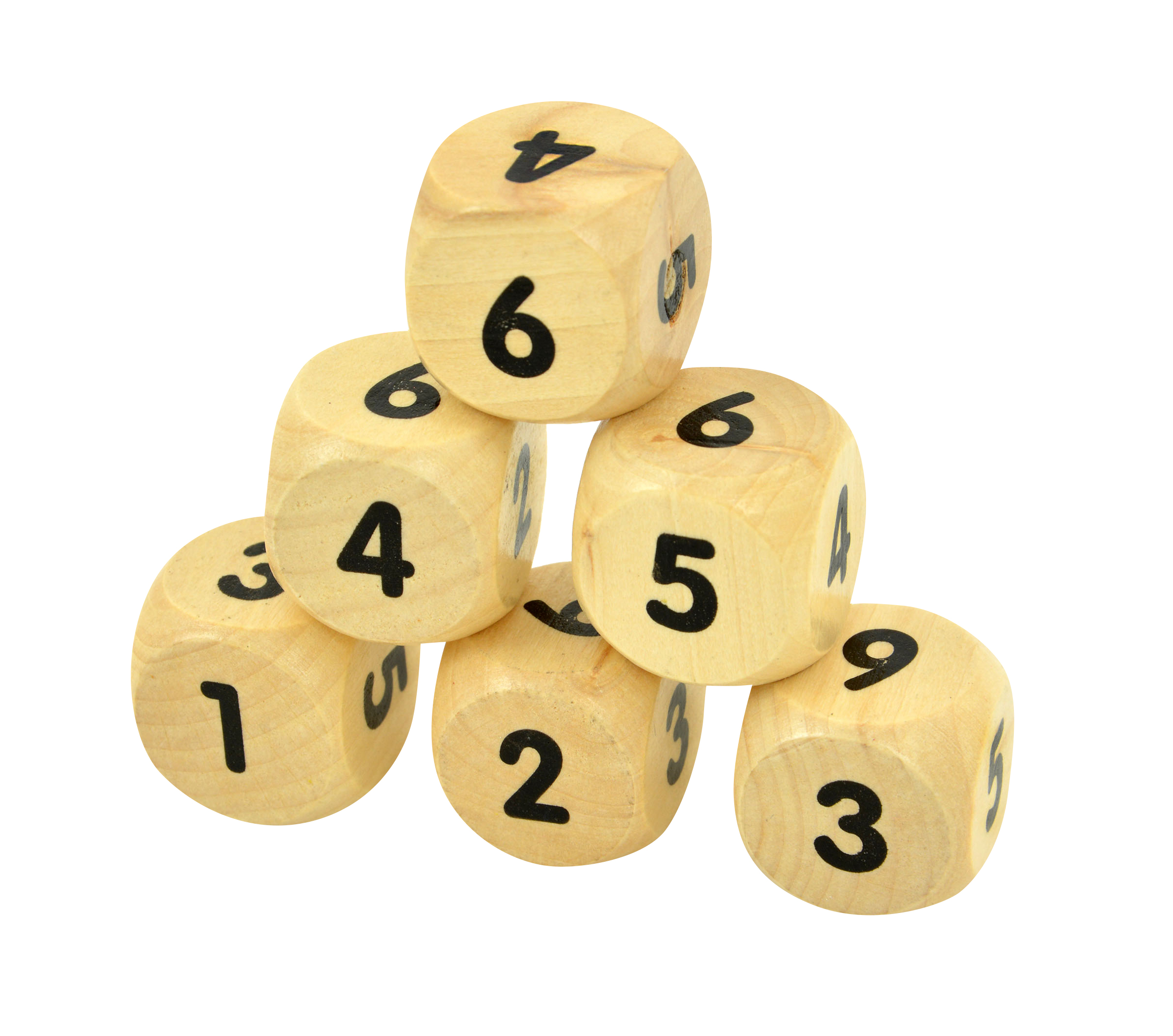 Zahlenwürfel 1-6 , 25mm, 6er Set